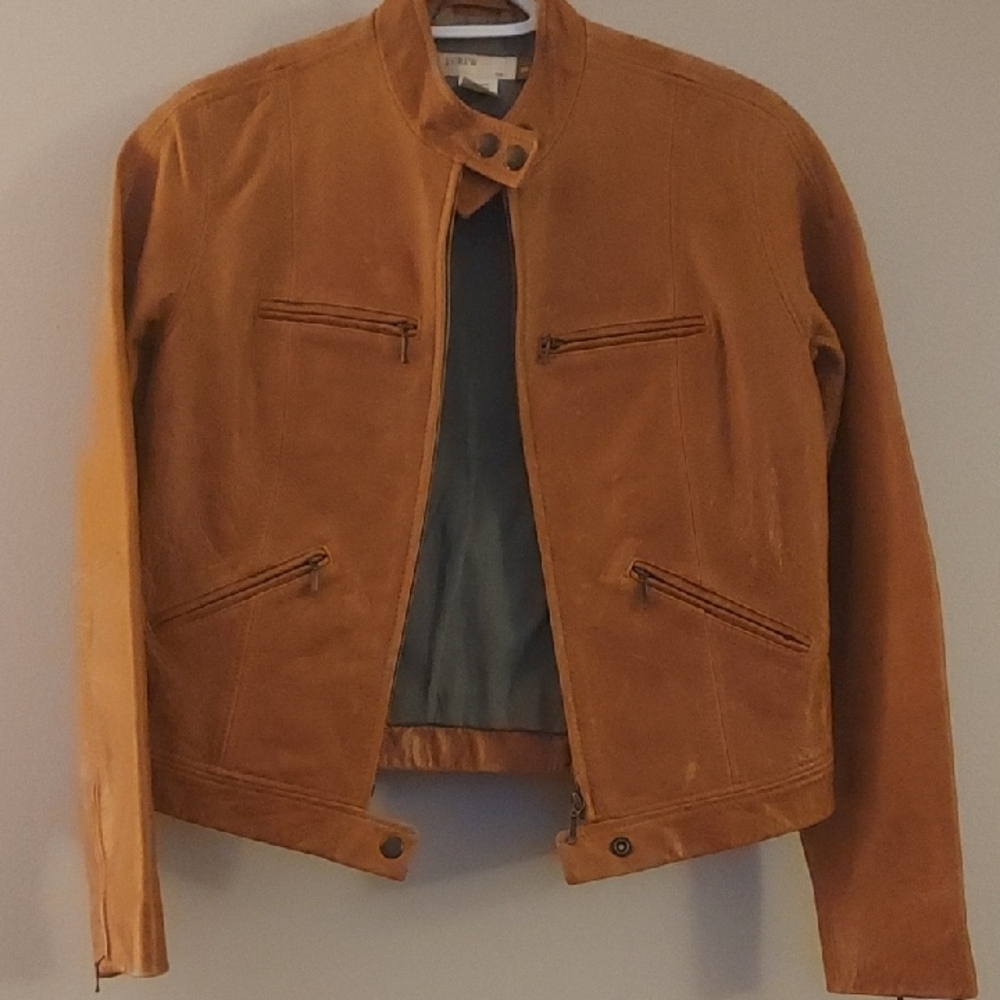 J. Crew Tan Leather Jacket